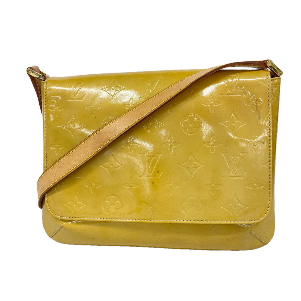 Louis Vuitton Vernis Thompson Street Shoulder Bag M91008 Beige Women's